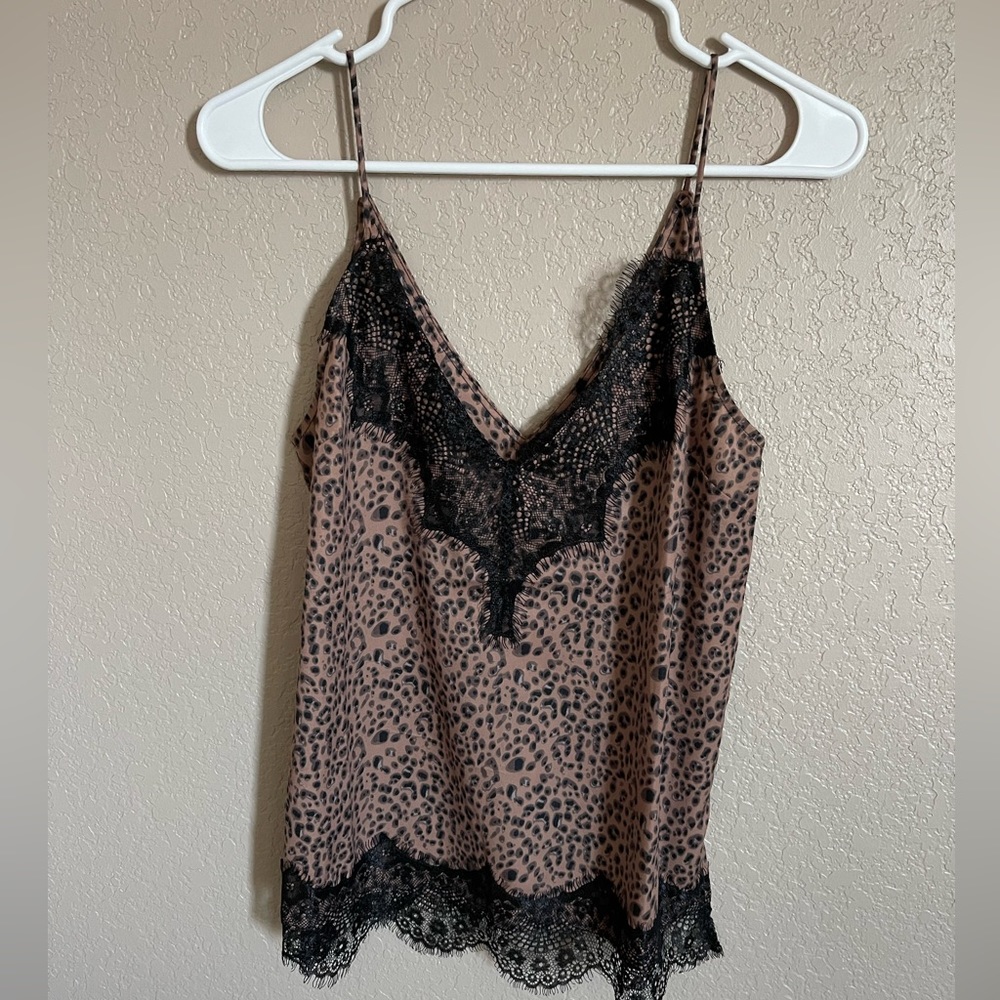 Leopard lace tank